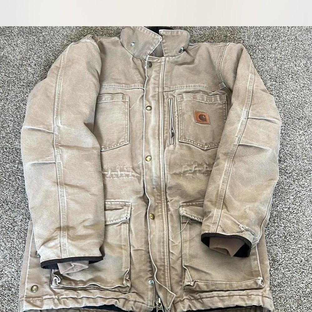 Carhartt Canyon Sandstone quilt lined coat men size S